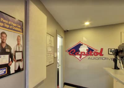 Our front desk at Capitol Automotive